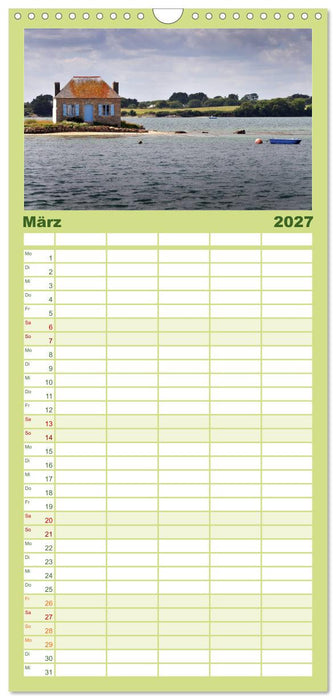 Frankreichs Westen – Normandie und Bretagne (CALVENDO Familienplaner 2027)