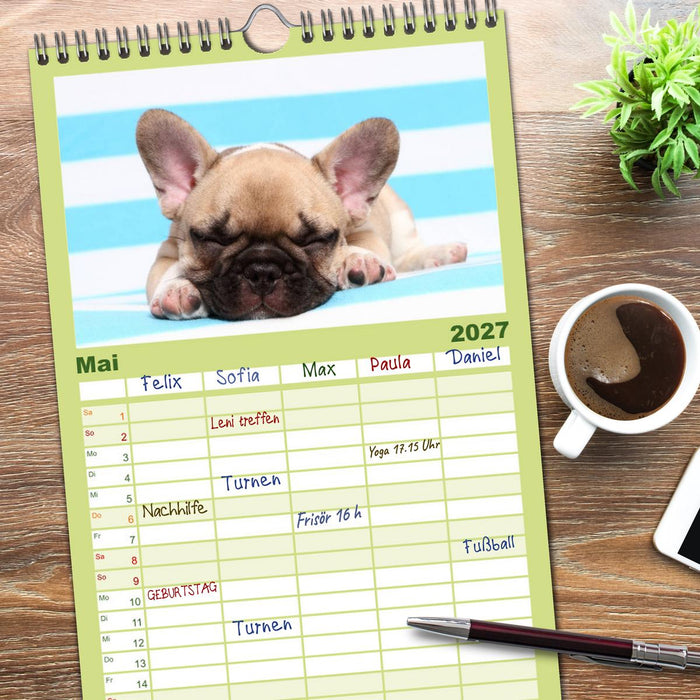 Der Bully - Kalender Familienplaner hoch (CALVENDO Familienplaner 2027)