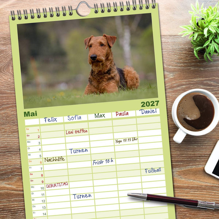 Airedale-Terrier, was sonst! (CALVENDO Familienplaner 2027)