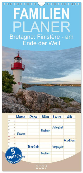 Bretagne: Finistère - am Ende der Welt (CALVENDO Familienplaner 2027)