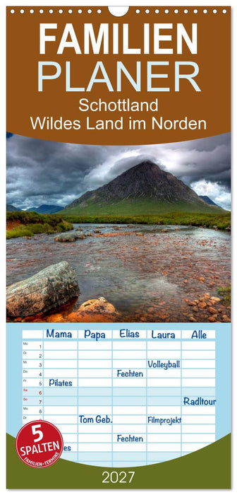Schottland - Wildes Land im Norden (CALVENDO Familienplaner 2027)