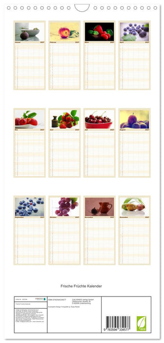 Frische Früchte Kalender (CALVENDO Familienplaner 2027)