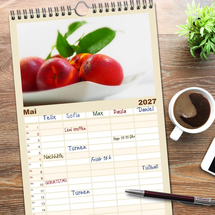 Frische Früchte Kalender (CALVENDO Familienplaner 2027)