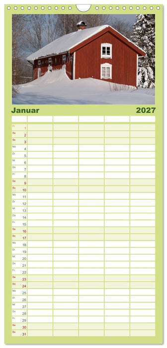 Schweden im Wechsel der Jahreszeiten (CALVENDO Familienplaner 2027)