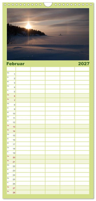 Schweden im Wechsel der Jahreszeiten (CALVENDO Familienplaner 2027)