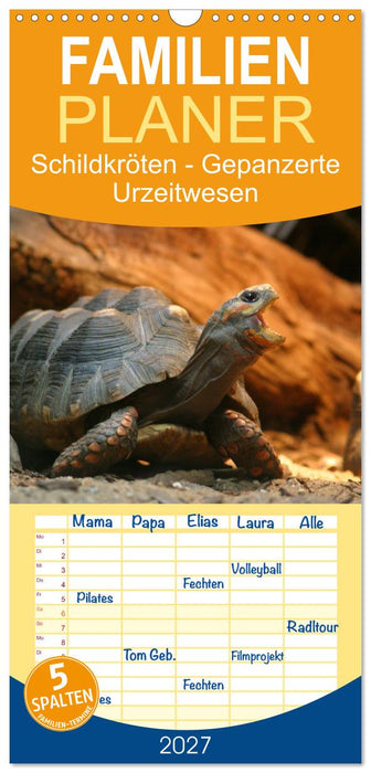 Schildkröten - Gepanzerte Urzeitwesen (CALVENDO Familienplaner 2027)