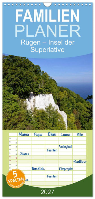 Rügen – Insel der Superlative (CALVENDO Familienplaner 2027)