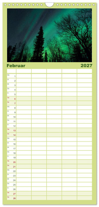 Faszination Polarlicht (CALVENDO Familienplaner 2027)