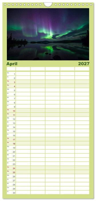 Faszination Polarlicht (CALVENDO Familienplaner 2027)