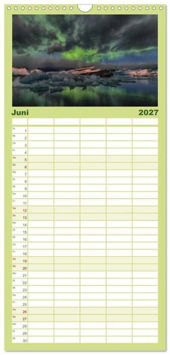 Faszination Polarlicht (CALVENDO Familienplaner 2027)