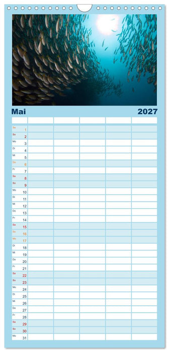 Tauchen, Fische und Meer (CALVENDO Familienplaner 2027)