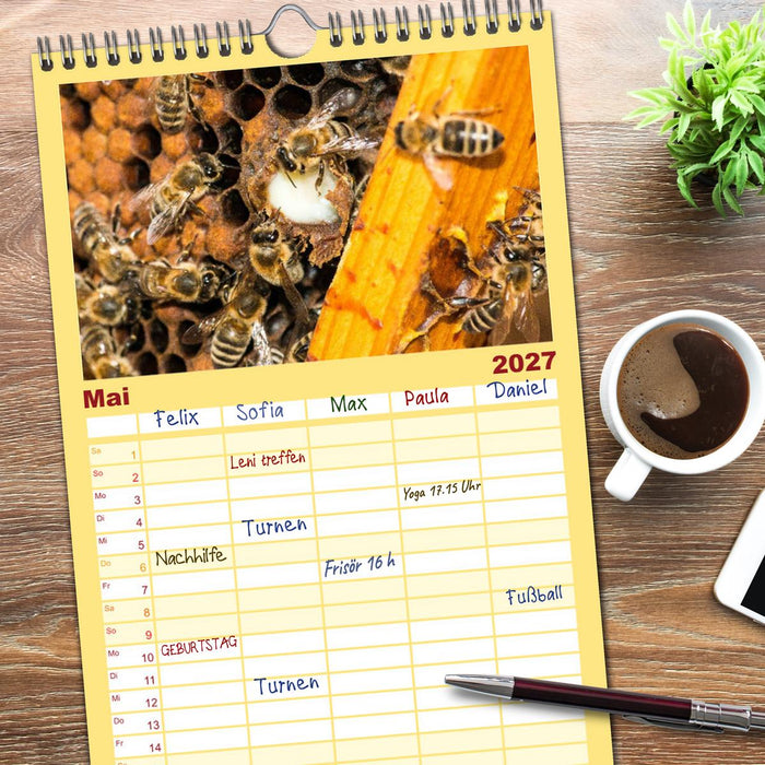 Bienenkalender (CALVENDO Familienplaner 2027)