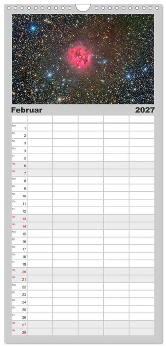 Farbiges Weltall (CALVENDO Familienplaner 2027)