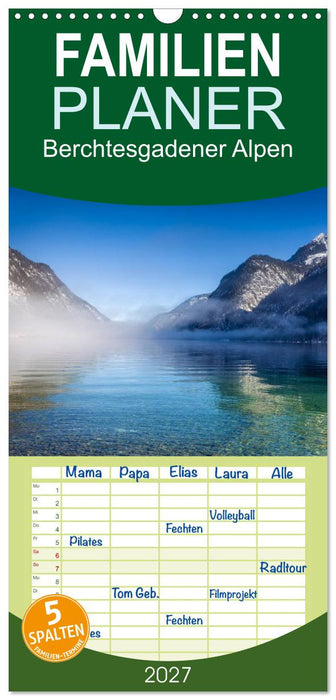 Berchtesgadener Alpen - Land von Watzmann und Königssee (CALVENDO Familienplaner 2027)