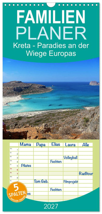 Kreta - Paradies an der Wiege Europas (CALVENDO Familienplaner 2027)