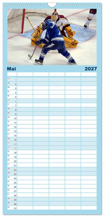 Mit vollem Einsatz - Eishockey (CALVENDO Familienplaner 2027)