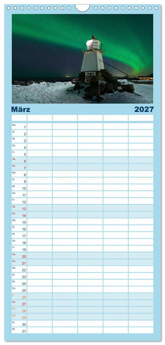 Magische Nächte - POLARLICHT (CALVENDO Familienplaner 2027)