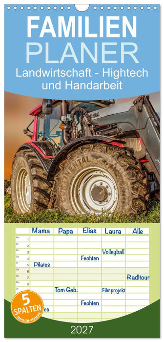 Landwirtschaft - Hightech und Handarbeit (CALVENDO Familienplaner 2027)