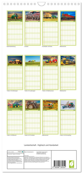 Landwirtschaft - Hightech und Handarbeit (CALVENDO Familienplaner 2027)