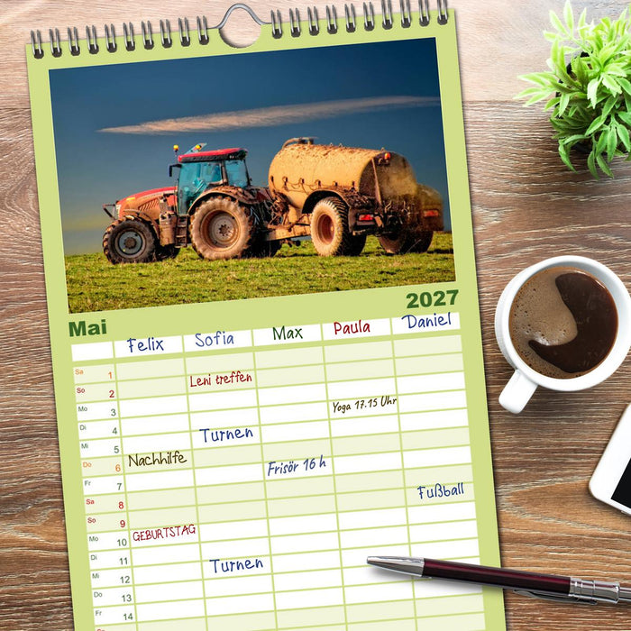Landwirtschaft - Hightech und Handarbeit (CALVENDO Familienplaner 2027)