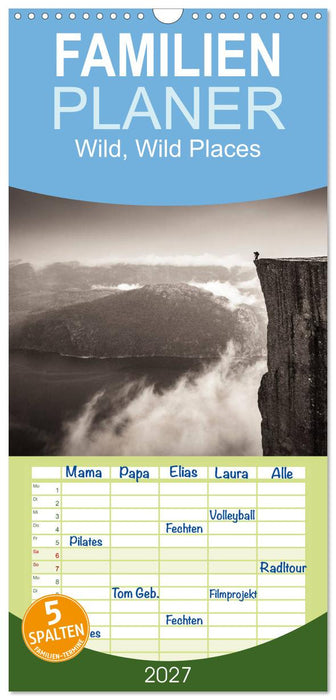 Wild, Wild Places (CALVENDO Familienplaner 2027)