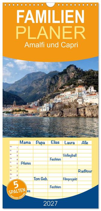 Amalfiküste und Capri (CALVENDO Familienplaner 2027)
