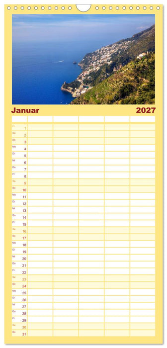 Amalfiküste und Capri (CALVENDO Familienplaner 2027)