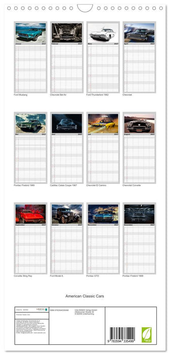 American Classic Cars (CALVENDO Familienplaner 2027)