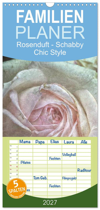 Rosenduft Shabby Chic Style (CALVENDO Familienplaner 2027)