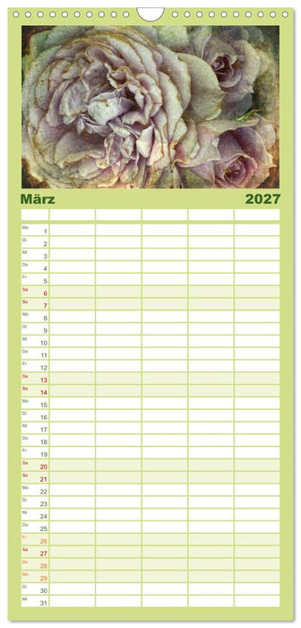Rosenduft Shabby Chic Style (CALVENDO Familienplaner 2027)