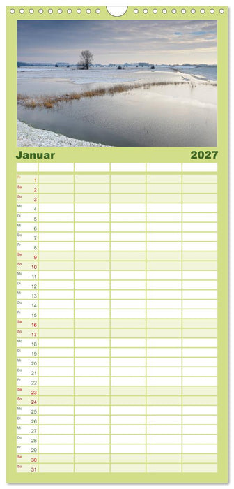 Der Niederrhein im Wandel der Jahreszeiten (CALVENDO Familienplaner 2027)