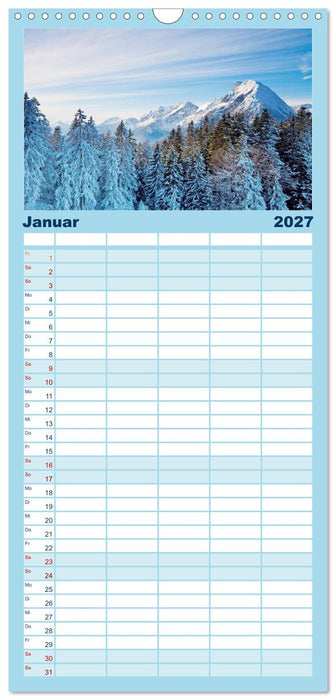 Berg, Land und Meer - Eine Reise durch die Landschaften (CALVENDO Familienplaner 2027)