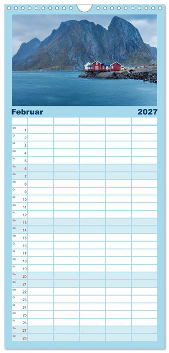 Berg, Land und Meer - Eine Reise durch die Landschaften (CALVENDO Familienplaner 2027)