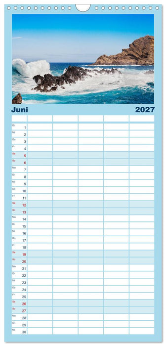 Berg, Land und Meer - Eine Reise durch die Landschaften (CALVENDO Familienplaner 2027)