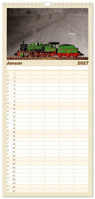 Dampflokomotiven in Spur N (CALVENDO Familienplaner 2027)