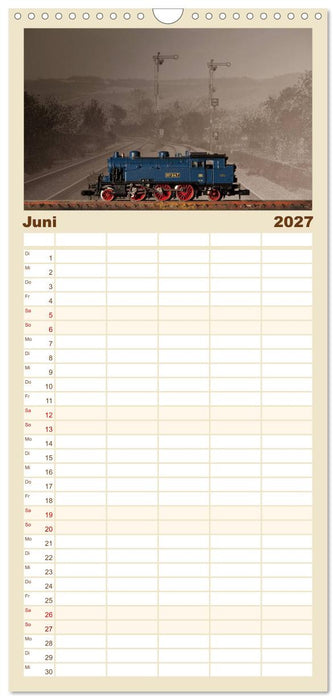 Dampflokomotiven in Spur N (CALVENDO Familienplaner 2027)