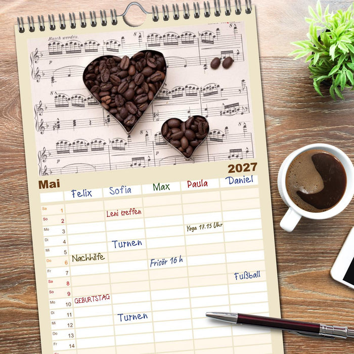 Kaffee & Schokolade (CALVENDO Familienplaner 2027)