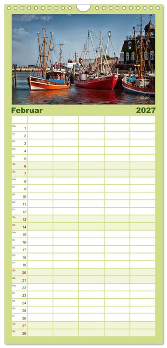 Ostfriesland, die alten Häfen - Greetsiel, Neuharlingersiel, Carolinensiel (CALVENDO Familienplaner 2027)