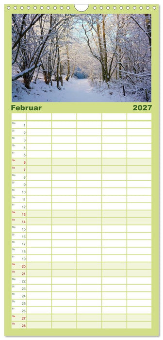 Traumhafte Wege durch die Eifel (CALVENDO Familienplaner 2027)