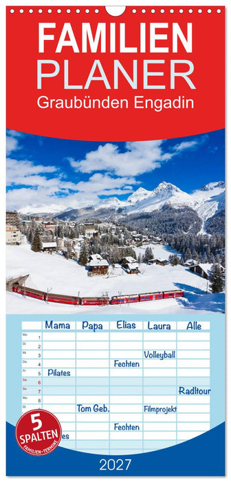Graubünden Engadin (CALVENDO Familienplaner 2027)