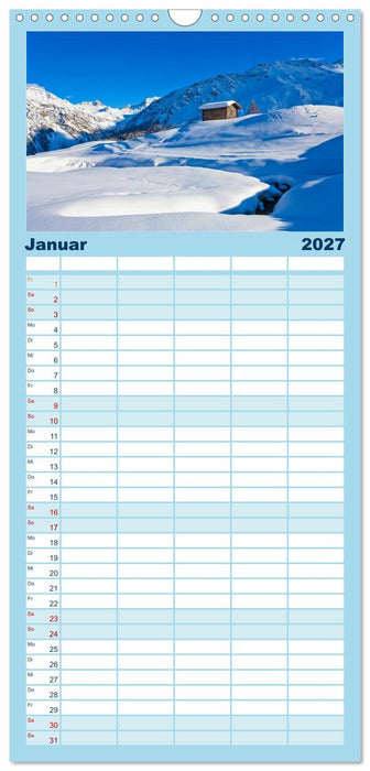 Graubünden Engadin (CALVENDO Familienplaner 2027)