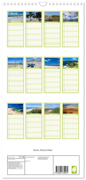 Sonne, Strand & Meer (CALVENDO Familienplaner 2027)