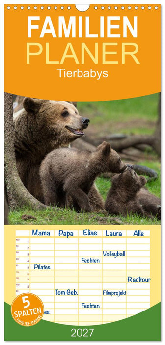 Tierbabys 2027 (CALVENDO Familienplaner 2027)