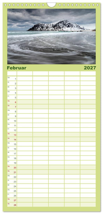 Norwegische Landschaften (CALVENDO Familienplaner 2027)