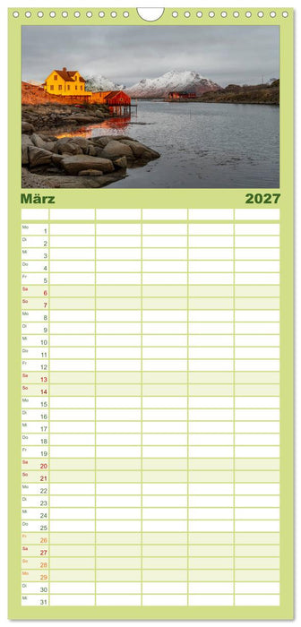 Norwegische Landschaften (CALVENDO Familienplaner 2027)