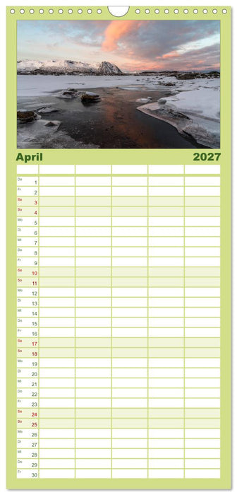Norwegische Landschaften (CALVENDO Familienplaner 2027)