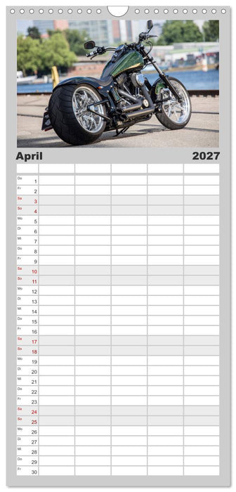 Exklusive Best of Fat Ass Custombike Edition, feinste Harleys mit fettem Hintern (CALVENDO Familienplaner 2027)