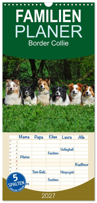 Border Collie 2027 (CALVENDO Familienplaner 2027)