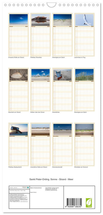 Sankt Peter-Ording. Sonne - Strand - Meer (CALVENDO Familienplaner 2027)