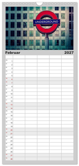 Weltmetropole London (CALVENDO Familienplaner 2027)